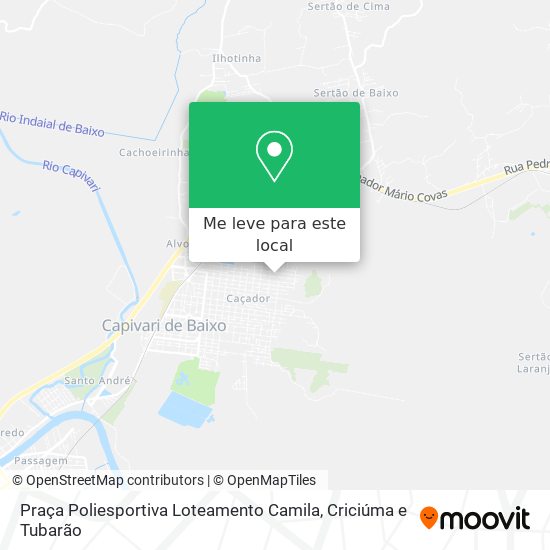Praça Poliesportiva Loteamento Camila mapa