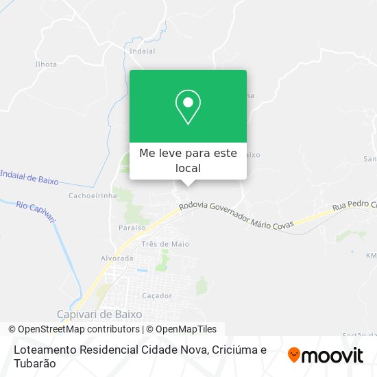 Loteamento Residencial Cidade Nova mapa