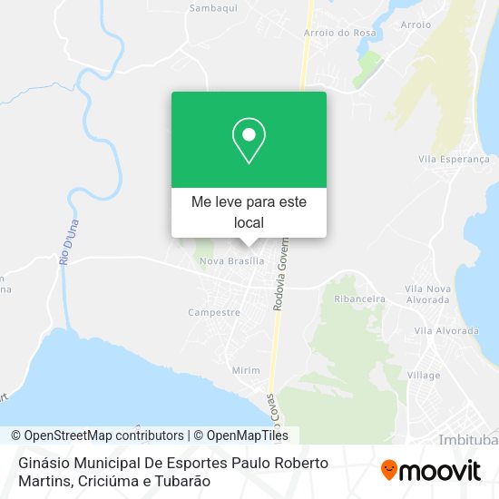 Ginásio Municipal De Esportes Paulo Roberto Martins mapa
