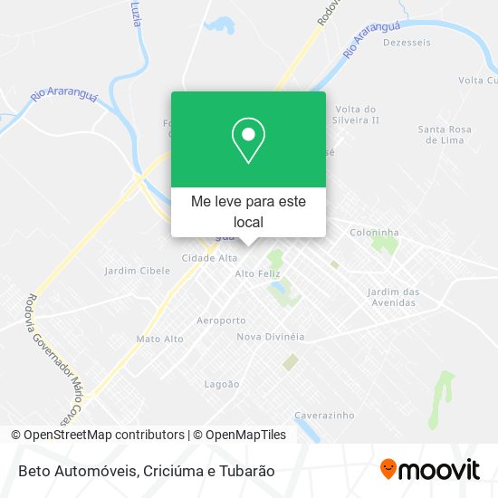 Beto Automóveis mapa