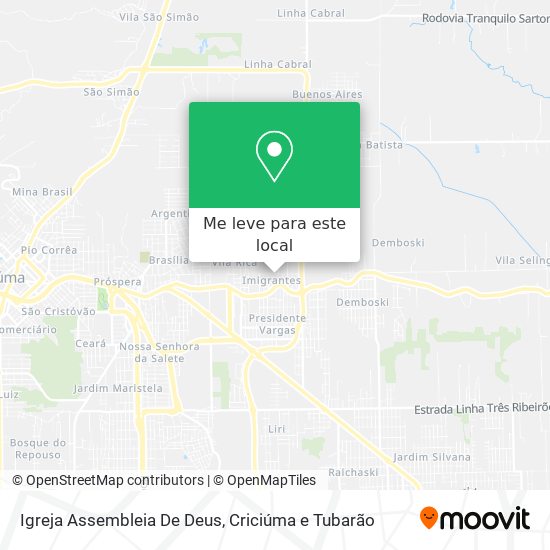 Igreja Assembleia De Deus mapa