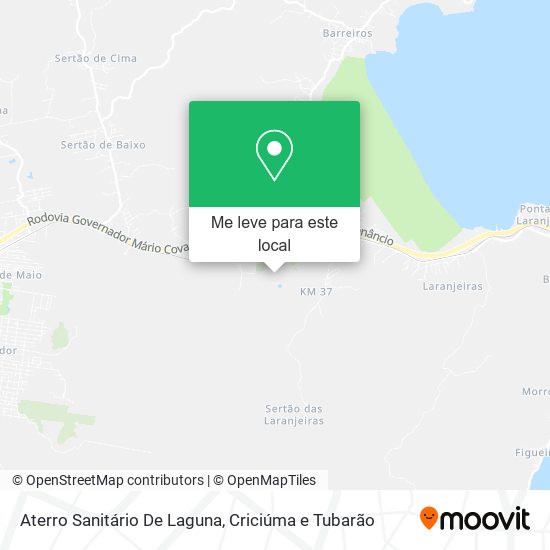 Aterro Sanitário De Laguna mapa