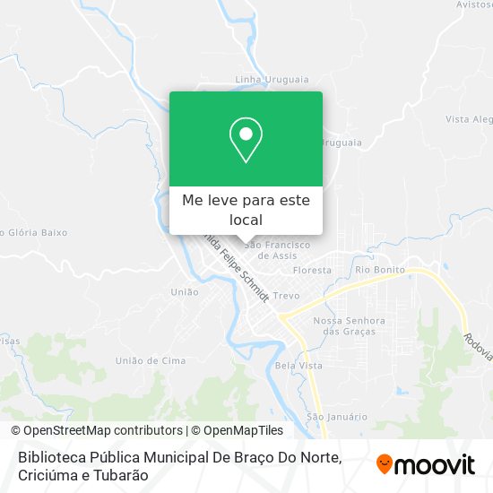Biblioteca Pública Municipal De Braço Do Norte mapa
