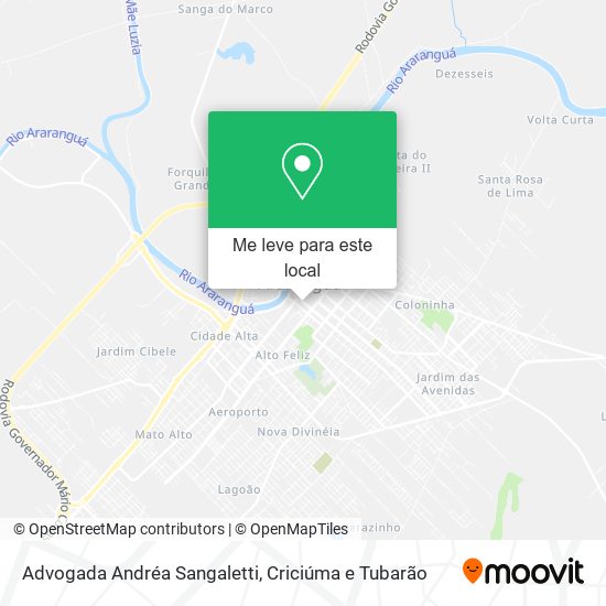 Advogada Andréa Sangaletti mapa