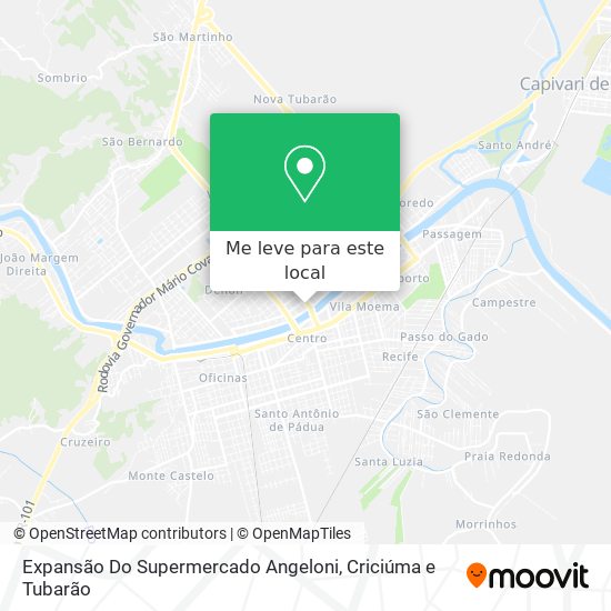 Expansão Do Supermercado Angeloni mapa