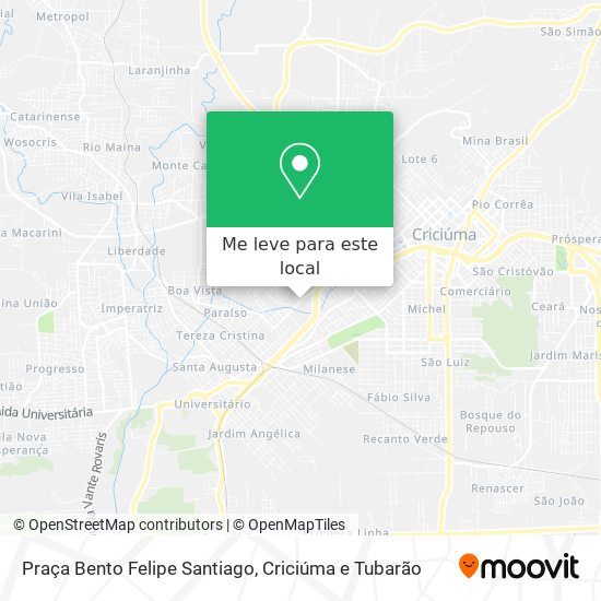 Praça Bento Felipe Santiago mapa