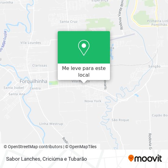 Sabor Lanches mapa