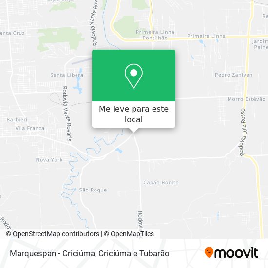 Marquespan - Criciúma mapa