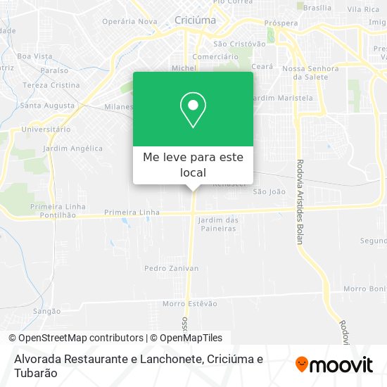 Alvorada Restaurante e Lanchonete mapa