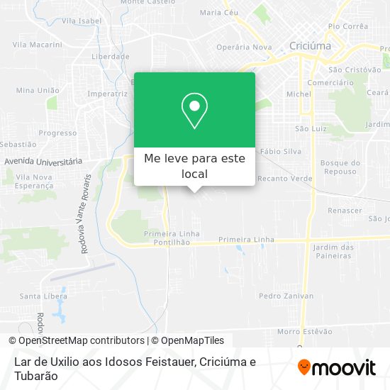 Lar de Uxilio aos Idosos Feistauer mapa
