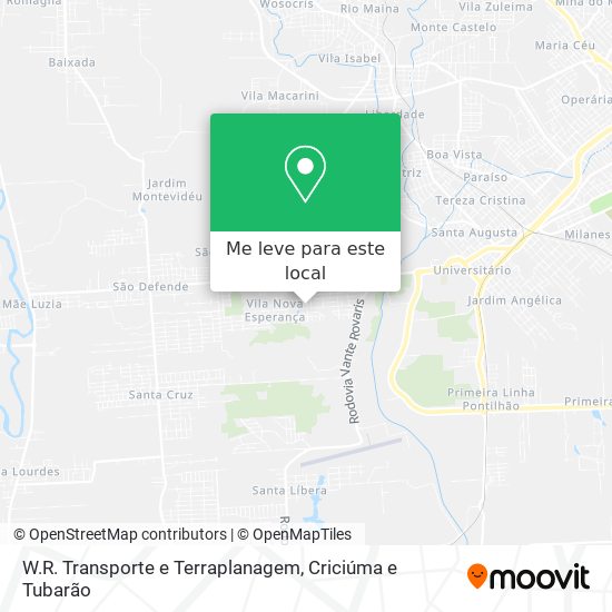 W.R. Transporte e Terraplanagem mapa