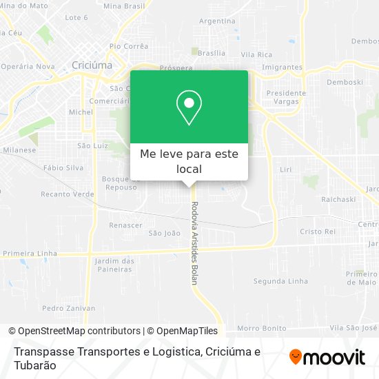 Transpasse Transportes e Logistica mapa