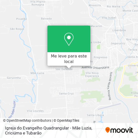 Igreja do Evangelho Quadrangular - Mãe Luzia mapa