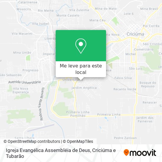 Igreja Evangélica Assembléia de Deus mapa