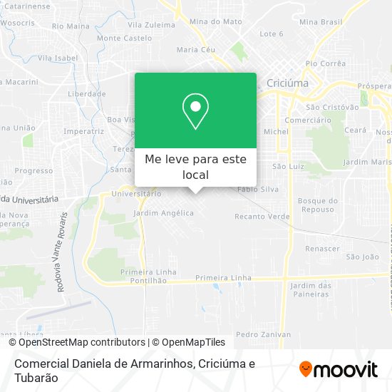 Comercial Daniela de Armarinhos mapa