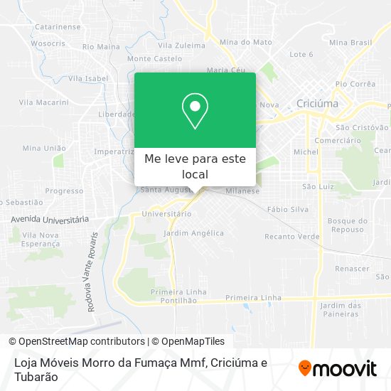 Loja Móveis Morro da Fumaça Mmf mapa