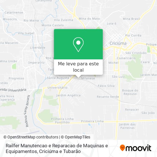 Railfer Manutencao e Reparacao de Maquinas e Equipamentos mapa