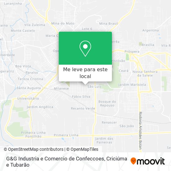G&G Industria e Comercio de Confeccoes mapa