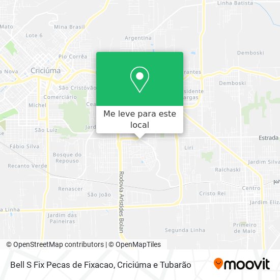 Bell S Fix Pecas de Fixacao mapa