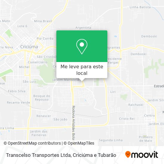 Transcelso Transportes Ltda mapa