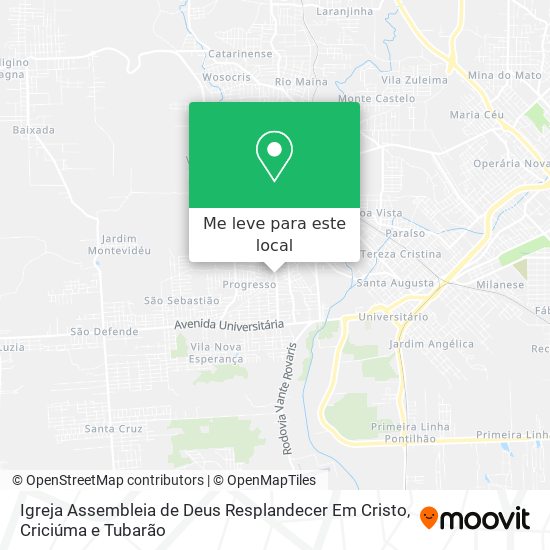 Igreja Assembleia de Deus Resplandecer Em Cristo mapa