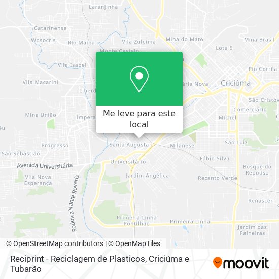Reciprint - Reciclagem de Plasticos mapa