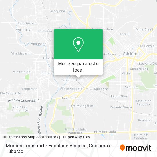 Moraes Transporte Escolar e Viagens mapa
