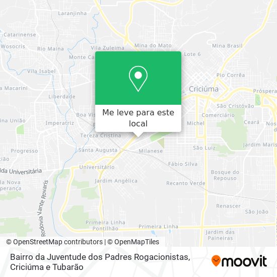 Bairro da Juventude dos Padres Rogacionistas mapa