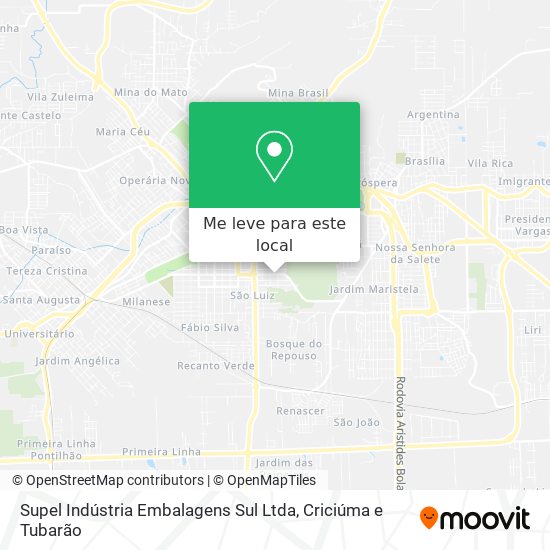 Supel Indústria Embalagens Sul Ltda mapa