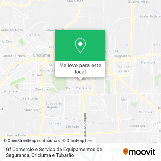 Gf Comercio e Servico de Equipamentos de Seguranca mapa