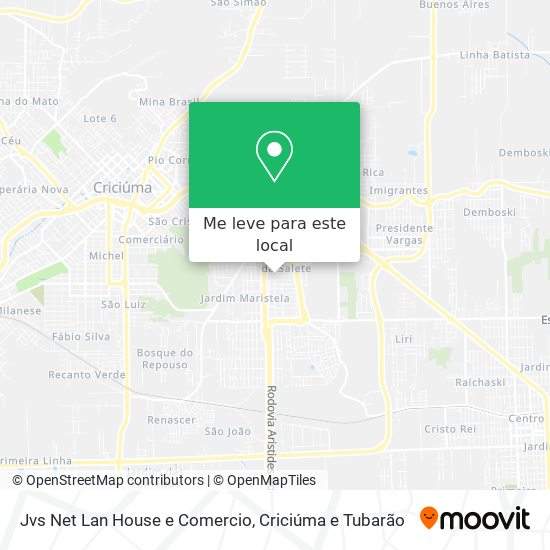 Jvs Net Lan House e Comercio mapa