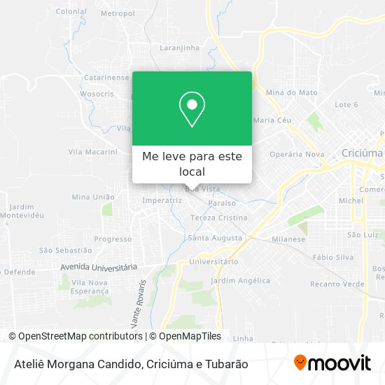 Ateliê Morgana Candido mapa