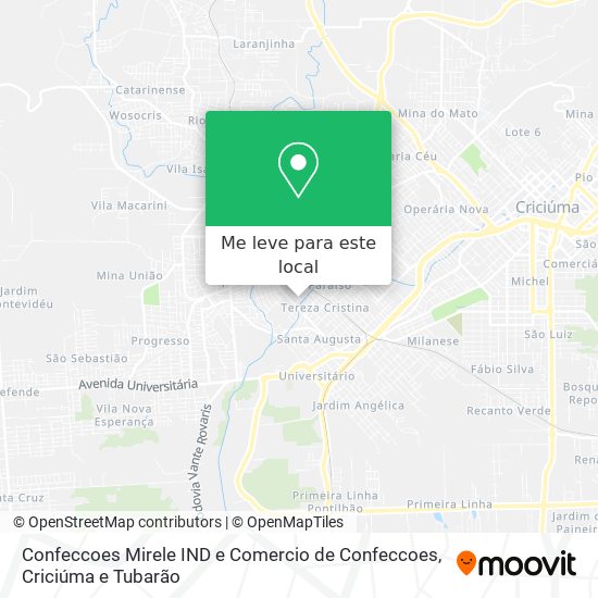 Confeccoes Mirele IND e Comercio de Confeccoes mapa