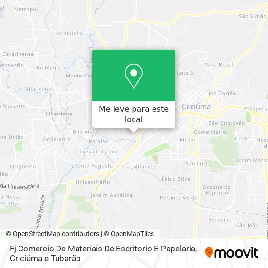 Fj Comercio De Materiais De Escritorio E Papelaria mapa