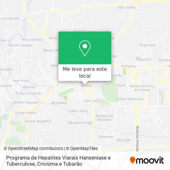 Programa de Hepatites Viarais Hanseniase e Tuberculose mapa