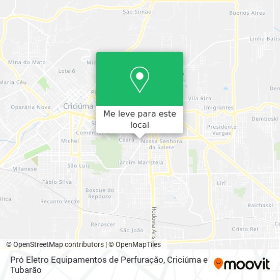 Pró Eletro Equipamentos de Perfuração mapa