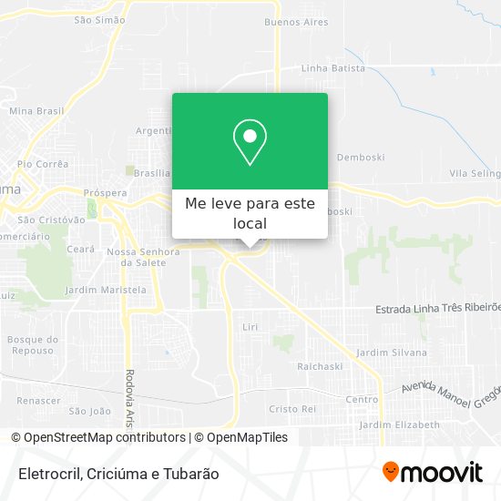 Eletrocril mapa