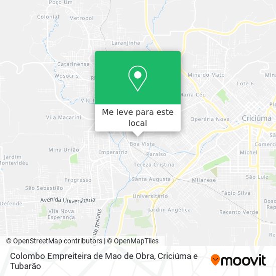 Colombo Empreiteira de Mao de Obra mapa