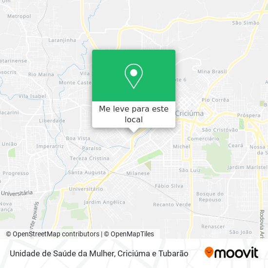 Unidade de Saúde da Mulher mapa