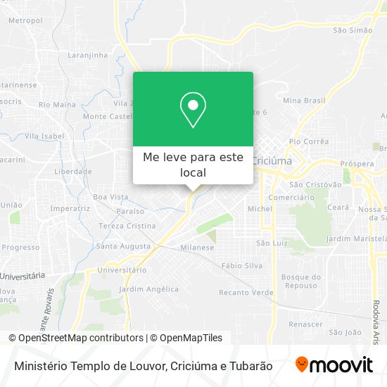 Ministério Templo de Louvor mapa