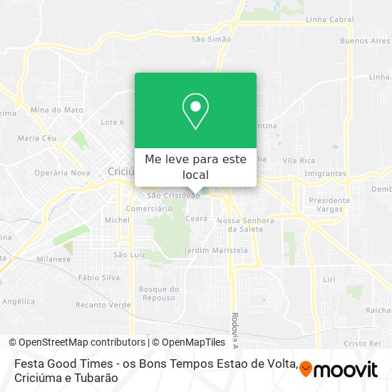Festa Good Times - os Bons Tempos Estao de Volta mapa