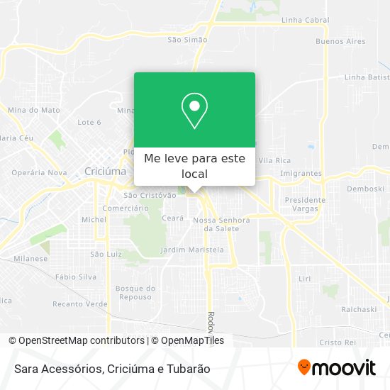 Sara Acessórios mapa