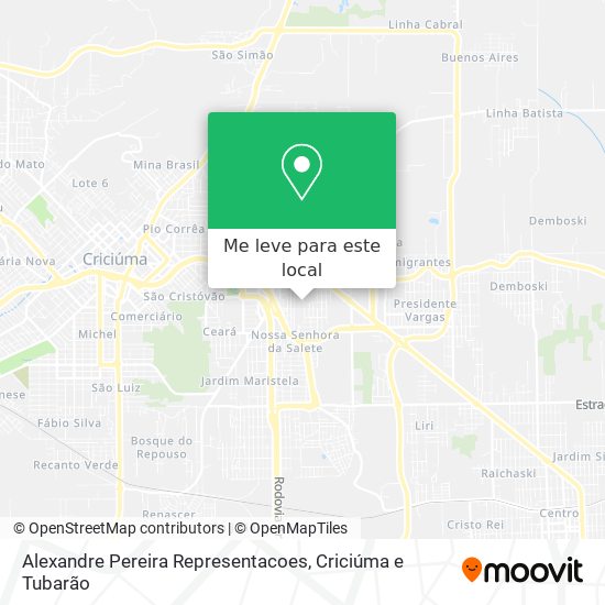 Alexandre Pereira Representacoes mapa