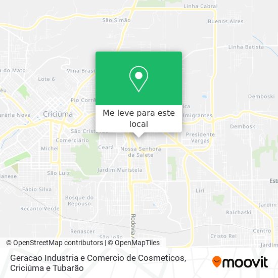 Geracao Industria e Comercio de Cosmeticos mapa