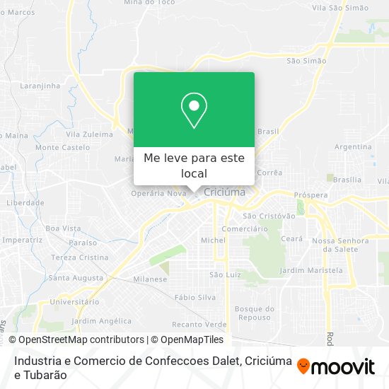 Industria e Comercio de Confeccoes Dalet mapa