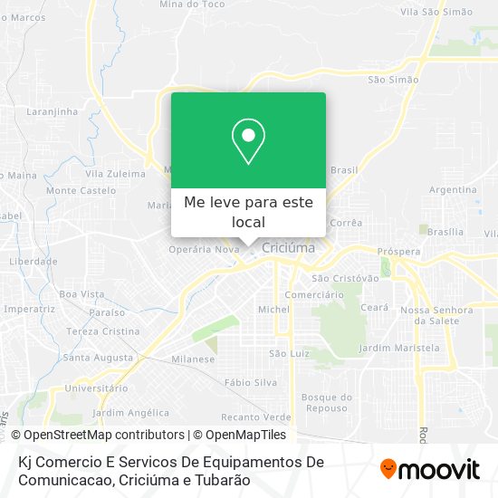 Kj Comercio E Servicos De Equipamentos De Comunicacao mapa