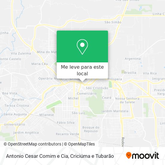 Antonio Cesar Comim e Cia mapa