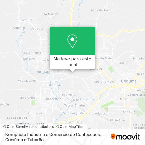 Kompacta Industria e Comercio de Confeccoes mapa