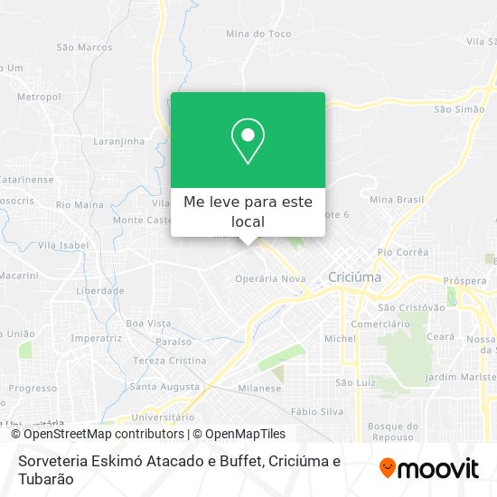 Sorveteria Eskimó Atacado e Buffet mapa