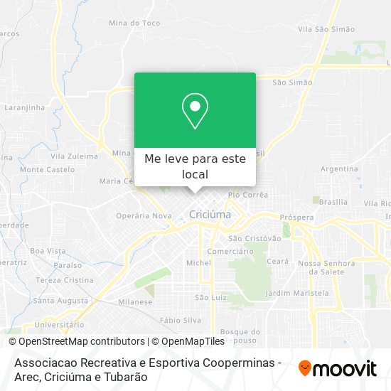Associacao Recreativa e Esportiva Cooperminas - Arec mapa